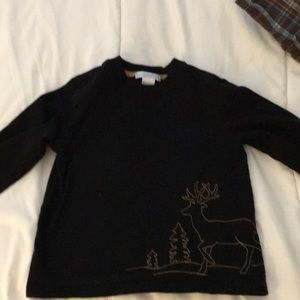 Janie & Jack boys Size 3 Xmas black shirt